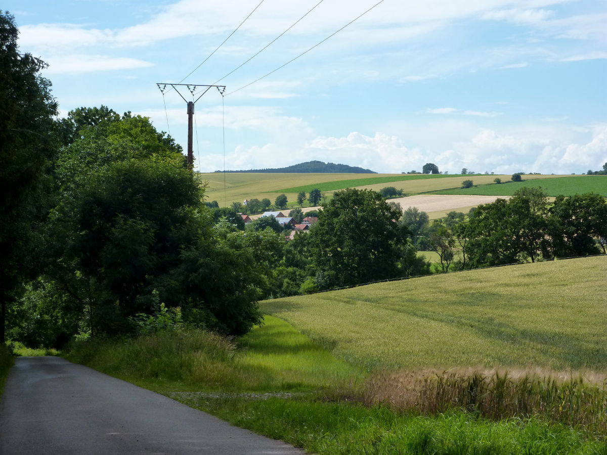 Blick zurück ins Dorf Kelze