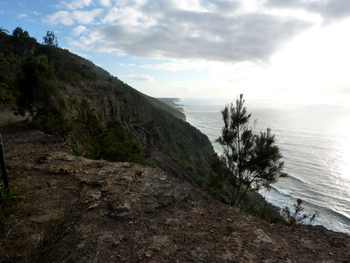 Blick vom Royal Coastal Walk auf den Ozean bei Otford