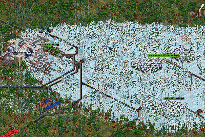 Screenshot aus dem Computerspiel OpenTTD