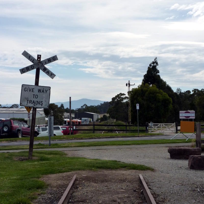 Ende der Bahnstrecke von Lilydale nach Warburton in Queensland, Australien